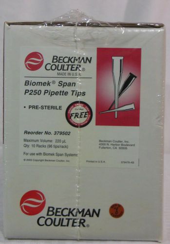 Beckman Coulter 379502 220uL Biomek Span-8 P250 Tips Pre-sterile 960 Tips