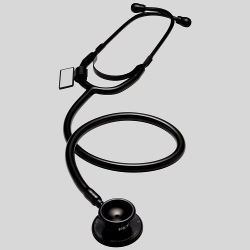 MDF Dual Head Lightweight Stethoscope, All Black, Latex-Free, New, Free Shipping