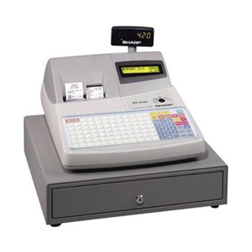 Sharp er-a420 programmable cash register - new key! manual &amp;10 free tape rolls! for sale