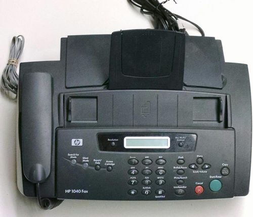 Hp 1040 Fax 3 In 1 Fax Scan Print W/ Phone Handset W/ Chord