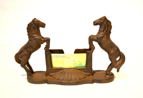 Cast Iron-Horse Business Card Holder-Quality Sculpture-Figurine-Bust-Statue