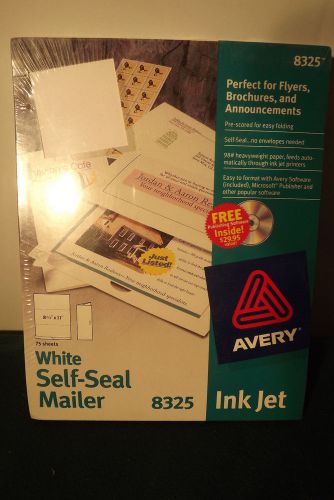 Avery 8325 self sealing mailers invitations inkjet laser brochure full sheet new for sale