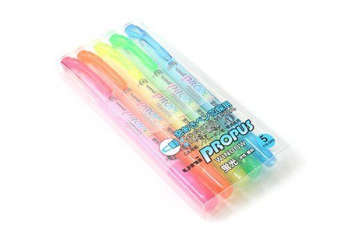 Uni-ball Propus Window Double-Sided Highlighter Pen - 4.0 mm / 0.6 mm 5 Color