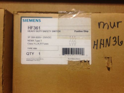 Hf361 - siemens / ite safety switch for sale