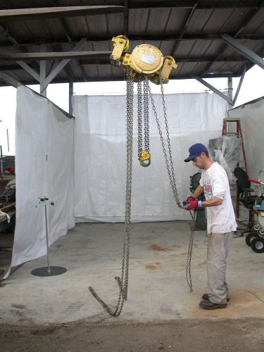 MA D YALE CHAIN HOIST ONE TON 1 WITH TROLLEY MILITARY SURPLUS