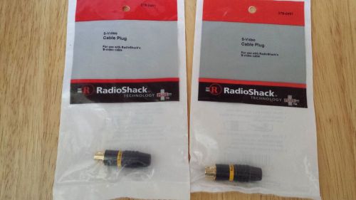 NEW Set of X2 RadioShack S-Video Cable PLUG with Instructions on Back #278-0451