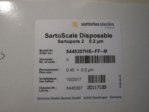 Sartorius sartopore 2 0.2 um filter; 5445307hs; qty 1 for sale