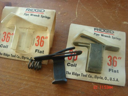 2 new ridgid 36&#034; pipe wrench coil &amp; flat spring kit  lot for sale