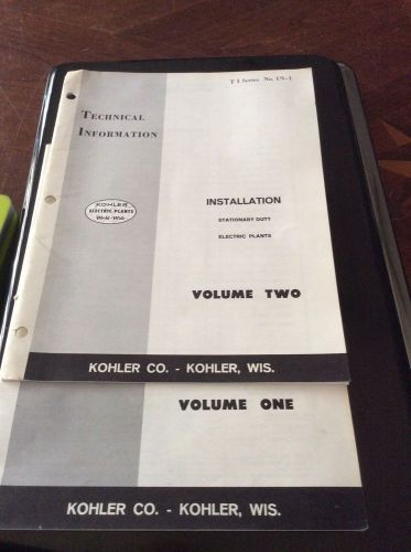 2 Vintage Koehler Electric Plant Manual