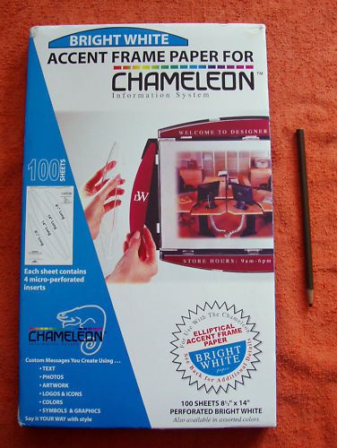 Chameleon Accent Frame Paper Bright White New 100 Box