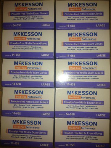 McKesson Vinyl Powder Free Nitrile Exam Gloves 14-658 Large Case of 1000