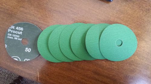 5&#034;x7/8&#034; 50 grit hermes pro-cut ceramic cr456 resin fibre discs (1 box of 7) for sale