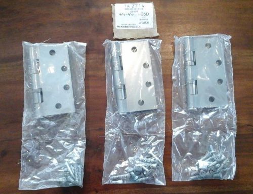 New mckinney/essex commercial door hinges,set of 3, 4 1/2&#034; x 4 1/2&#034;, made in us for sale