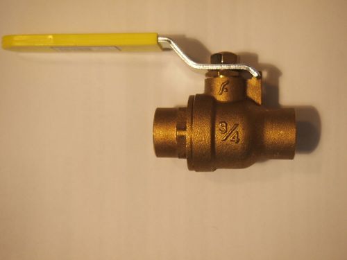 Qty 12 - 3/4&#034; sweat brass ball valve , shut-off valves, 600psi,  bulk for sale