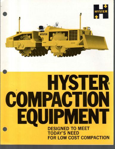 1968 HYSTER SHEEP FOOT COMPACTOR BIG EQUIPMENT CONSTRUCTION BROCHURE