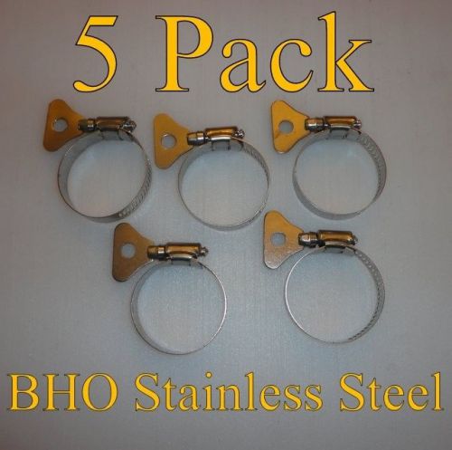 5 Pack Extractor Clamps 21mm-41mm Stainless Steel Tube Clamps Hand Screw Tooless
