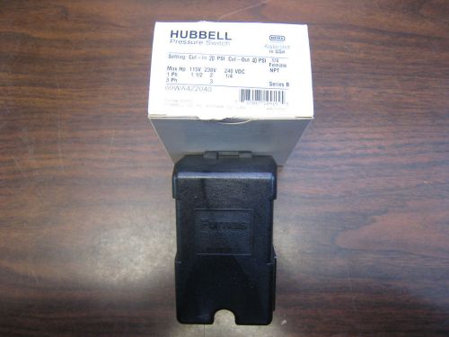 HUBBELL / FURNAS 69WA4Z2040 PRESSURE SWITCH 115V 230V 1/4&#034; FEMALE NPT NEW