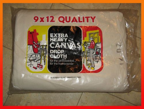 NEW Canvas Drop Cloth 9 X 12 / 12 oz. Extra Heavy Duty Professional Grade
