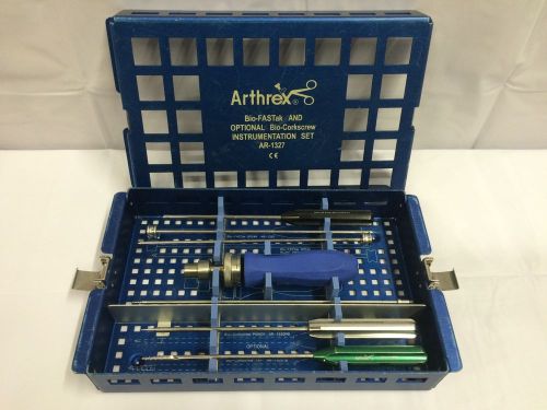 ARTHREX BIO-FASTAK AND OPTIONAL BIO-CORKSCREW INSTRUMENTATION SET AR-1327 W/CASE