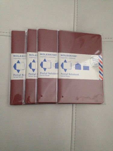 Lot Of Four Moleskine Legendary Postal Notebooks Pocket Terracota Paperback Book