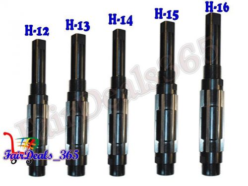 5 piece adjustable hand reamer set h-12 to h-16 sizes 1.1/16 inch to 2.7/32 inch for sale