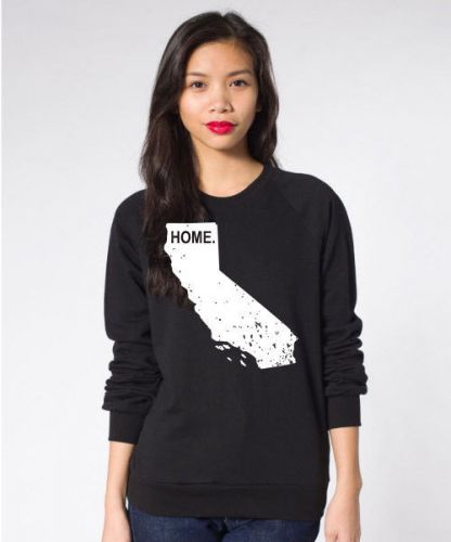 California home state sweatshirt (distressed white print) for sale