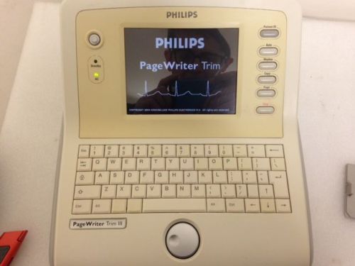 Philips PageWriter Trim III EKG ECG Patient Monitor Cardiograph w/ Leads - WORKS