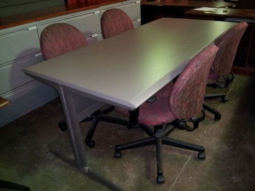 Desk conference table gray laminate 36 x 72  herman miller for sale