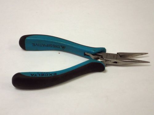 EXCELTA SAFE CHAIN NOSE PLIERS WITH SMOOTH JAWS, 5&#034; LONG