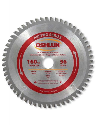 Oshlun SBFT-160056A 160mm 56T Non-Ferrous Blade for Festool TS 55 EQ &amp; DWS520