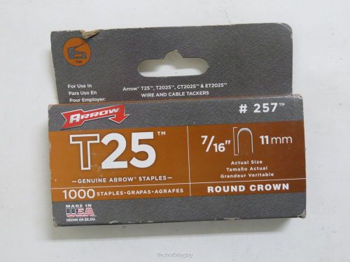 Arrow Fastener 257 Genuine T25/T2025 7/16-Inch Staples, 1,000-Pack