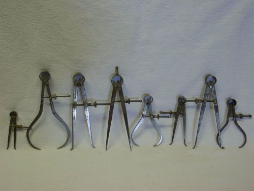 Lot Of 8 Vintage Inside And Outside Calipers