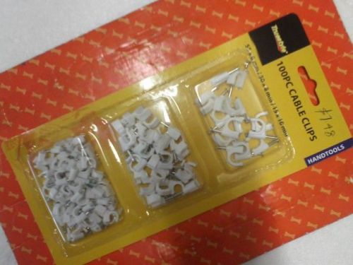 True style 55 x 6mm /30 x 8 mm /15 x 10 mm 100PC CABLE CLIPS HAND TOOLS