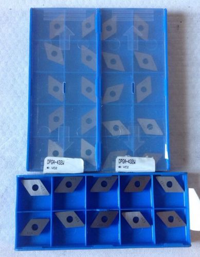 Valenite dpga-432w dpga150408w vc2 carbide inserts lot of 3 boxes 10 ins per box for sale
