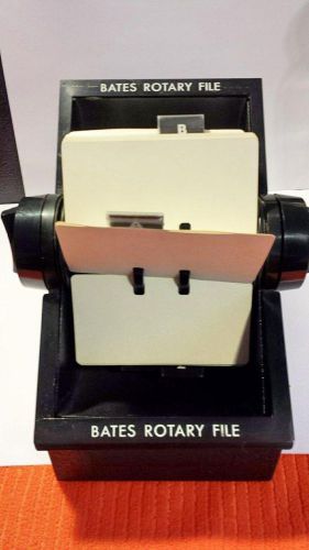 BATES Rotary File System Box Model #SR24-500 SC Black, Woodgrain Metal