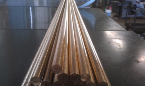 3/8-24  2a  threaded rods x 3 ft  cda360 brass rolled usa  108 feet total lot for sale