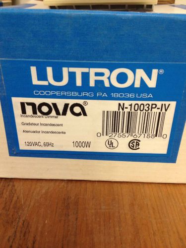 Lutron nova n-1003p-iv 3-way, 1000w incandescent dimmer for sale