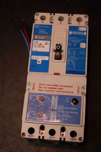 Cutler-Hammer ELFD3030L / ELD143A Circuit Breaker with Ground Fault Protection