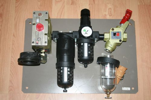 Ross pneumatic, double solinoid valve, integrated filter/regulator &amp; lubricator for sale