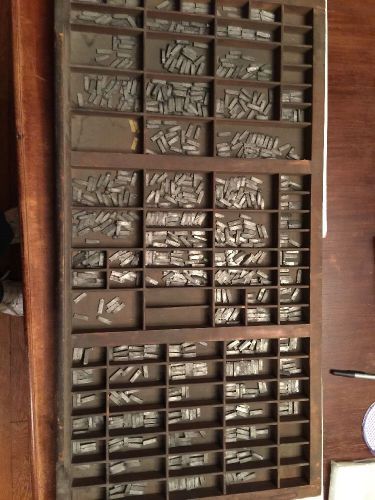 VINTAGE 18pt CLOISTER SHADED LETTERPRESS TYPE TRAY CONTENTS