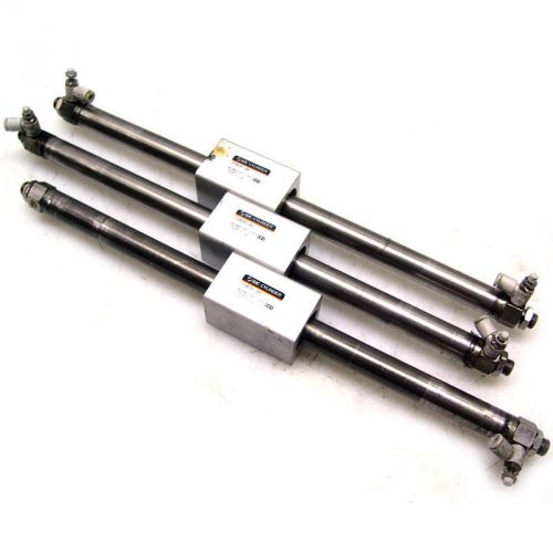 Lot of 3 smc cy2b15h-250 100psi 0.70mpa rodless guided cylinders for sale