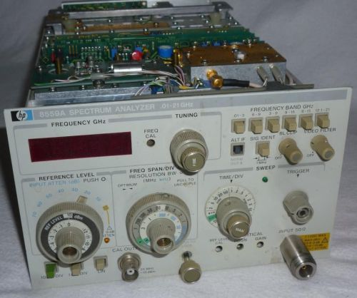HP Hewlet Packard 8559A Spectrum analyzer plug in, 10 Mhz to 21 Ghz parts/repair