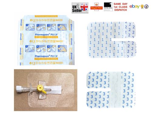 1x 50x 100x cannula fixation dressing / plaster 6x8cm polyurethane sterile fast for sale