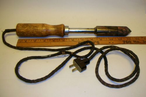 Vintage &#034;WARDS&#034; LAKESIDE Wood Handle Copper Tip Soldering Iron 150 Watts