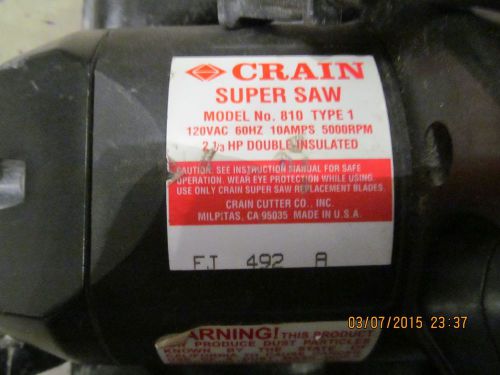 Crain Super Saw model 810 type 1 door jamb saw with hard case