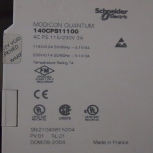 Power 140 Serial Schneider 140CPS11100 Supply Module 60 days warrant