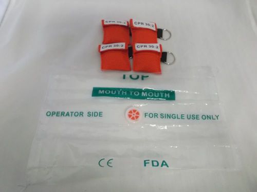 1,000  red cpr mask keychain face shield key chain disposable imprinted cpr 30:2 for sale
