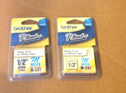 Genuine Brother P-Touch M-231 Lot of 2 New Sealed