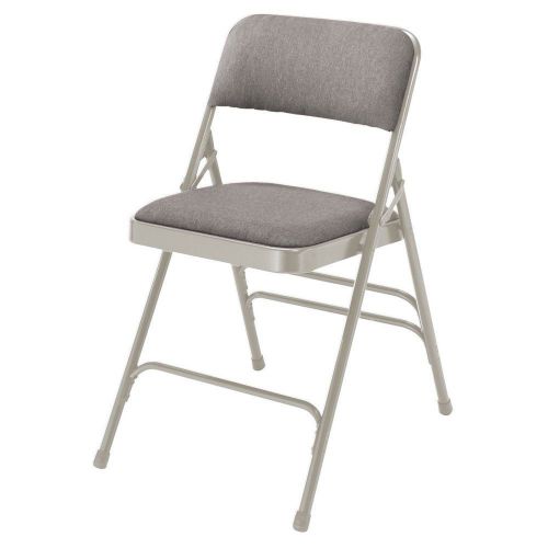(4) Four National Public Seating 2302 Upholstered Heavy Duty Chairs Gray