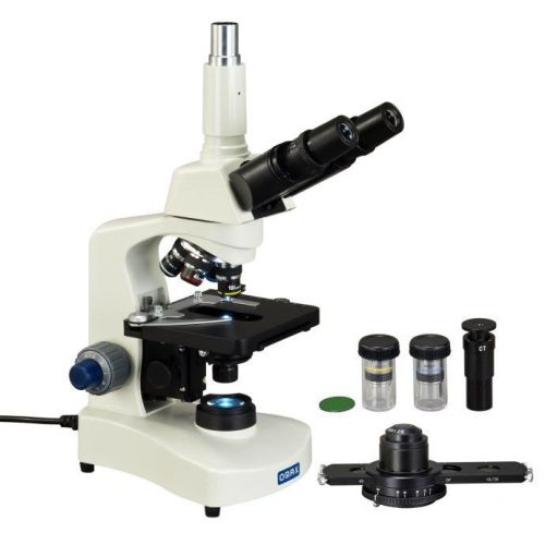 OMAX 40X-2500X Phase Contrast &amp; Darkfield Trinocular Compound LED Microscope